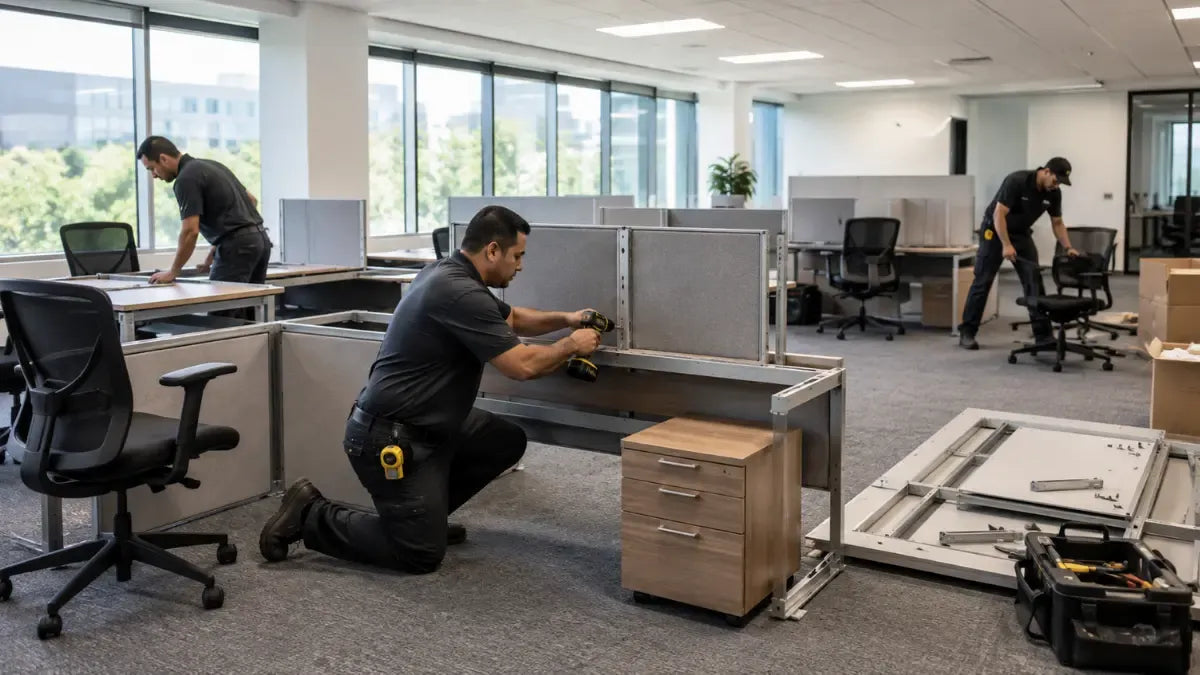 Professional office furniture installation and workstation assembly services in New Jersey.