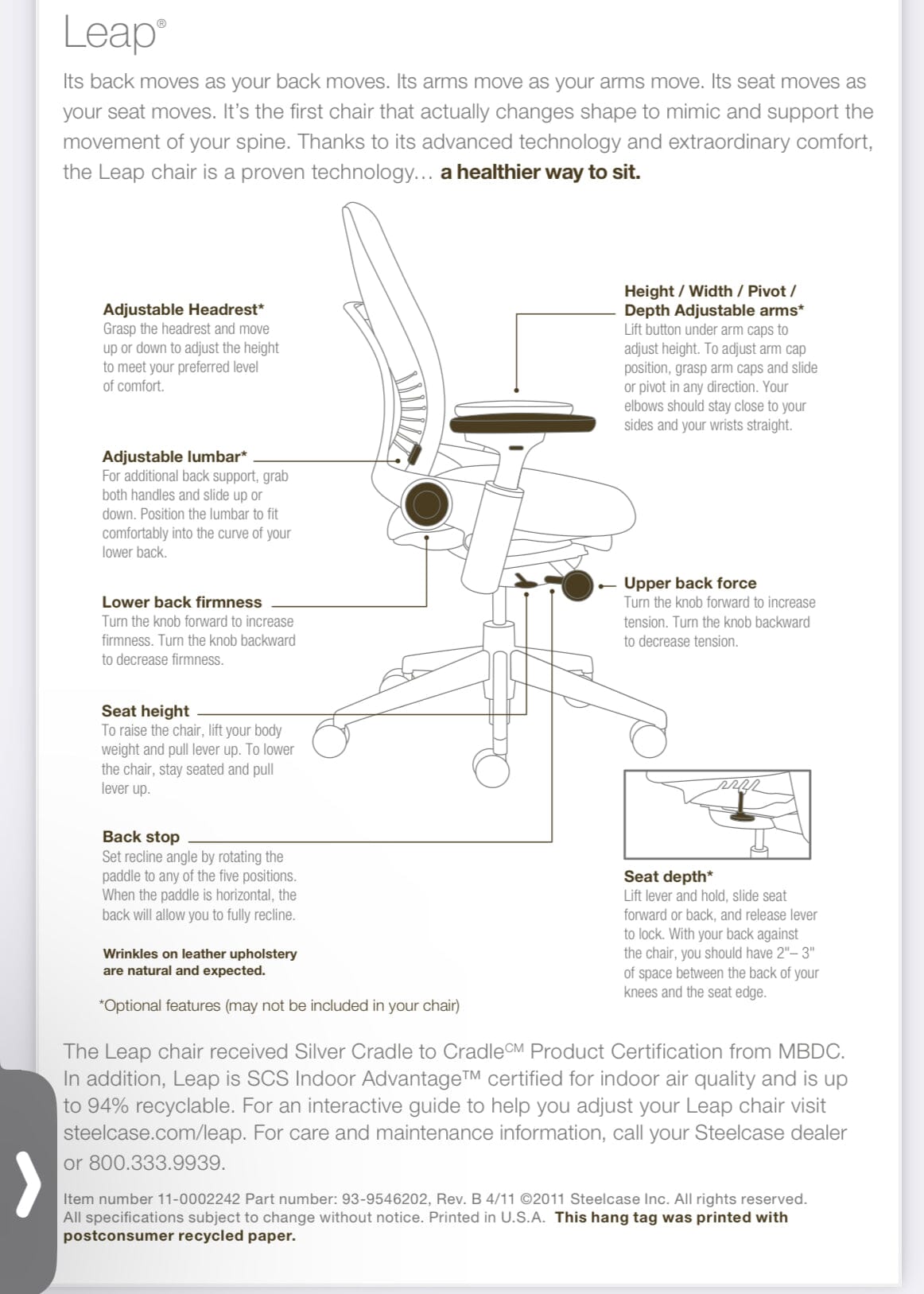 Used Steelcase Leap Commercial Furniture Resource