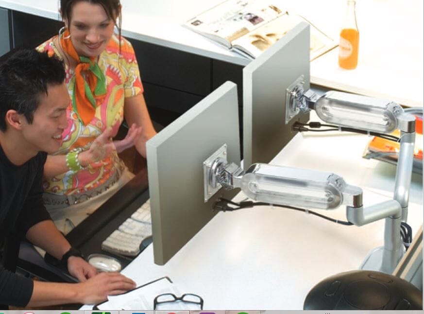 Used Dual Monitor Arms Commercial Furniture Resource