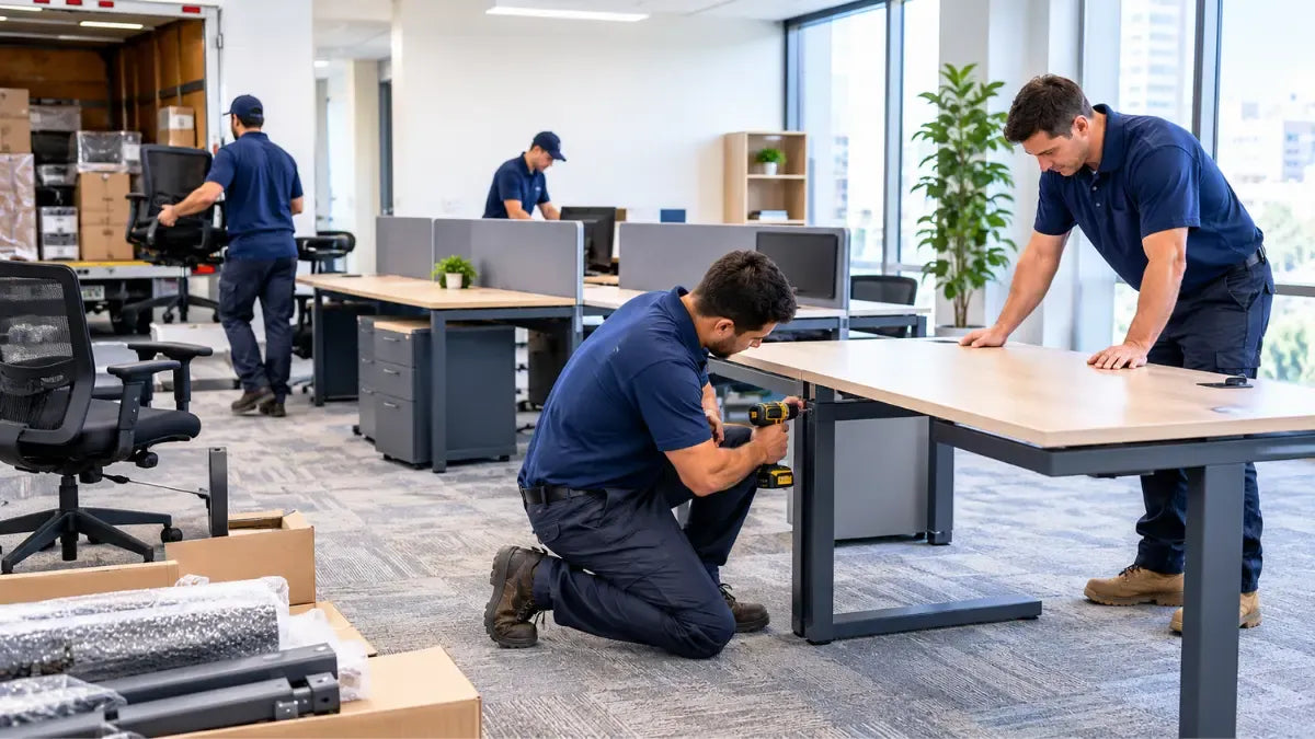 Office furniture delivery and installation process