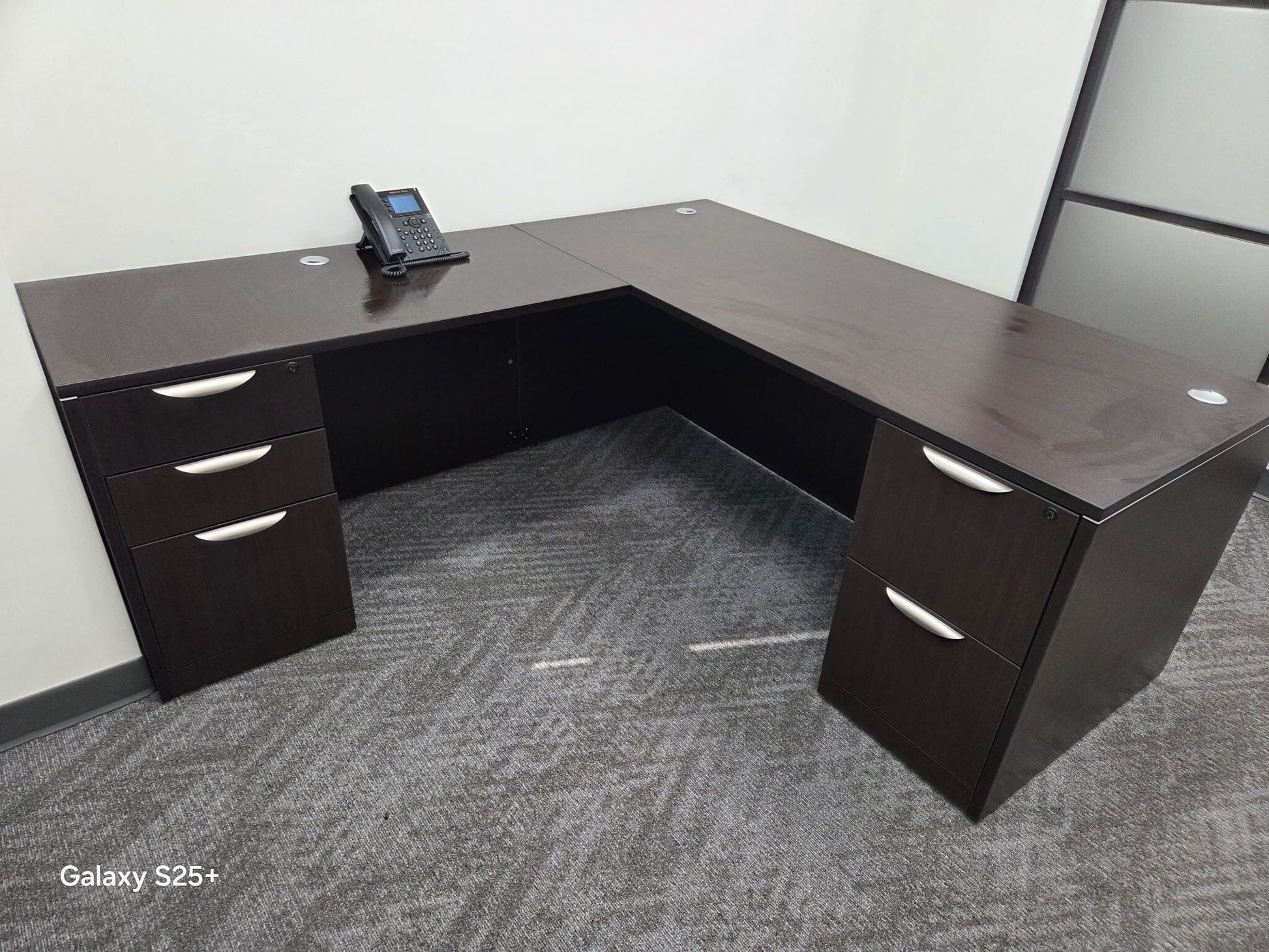 Used L shape Desks Commercial Furniture Resource 