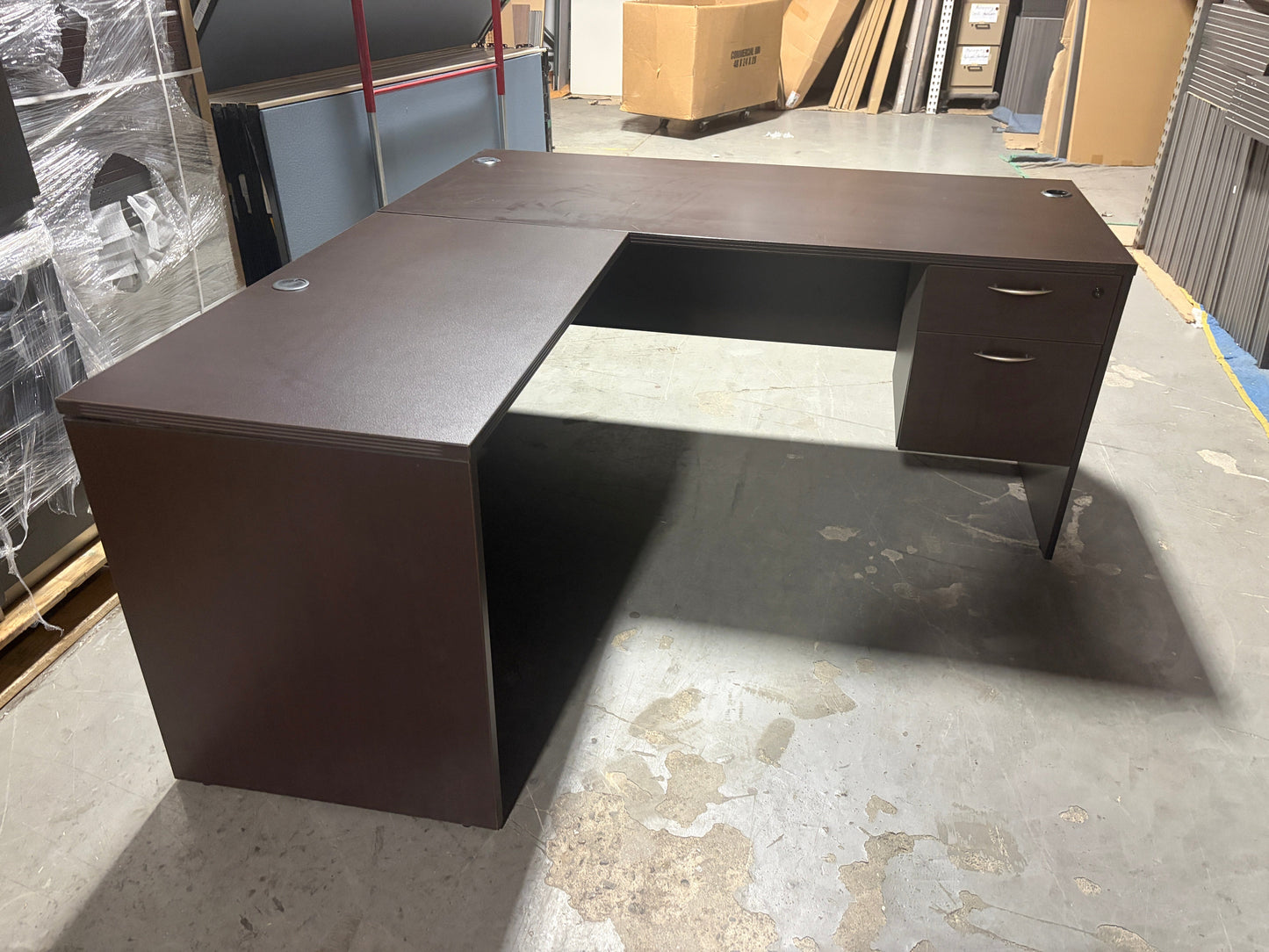 Used L shape Desk Commercial Furniture Resource 