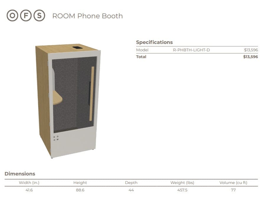 Used Phone Booth COMMERCIAL FURNITURE RESOURCE 